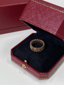Cartier rivet rose gold ring-3599